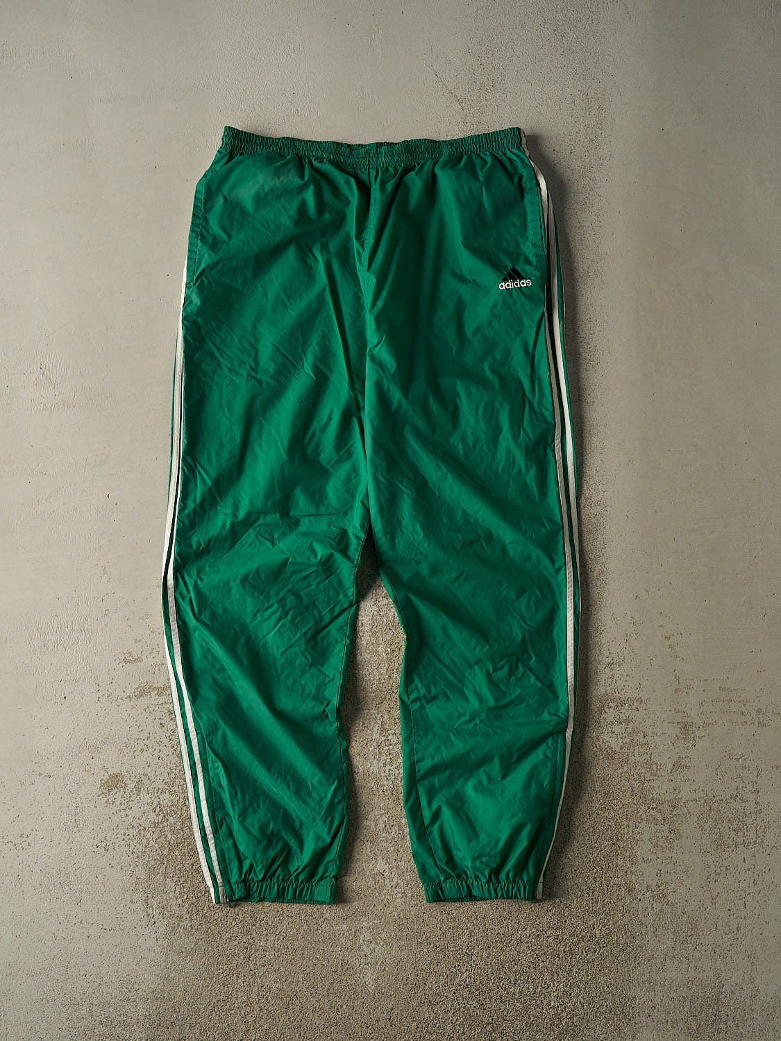 Vintage 90s Green Adidas Track Pants (36x32.5)