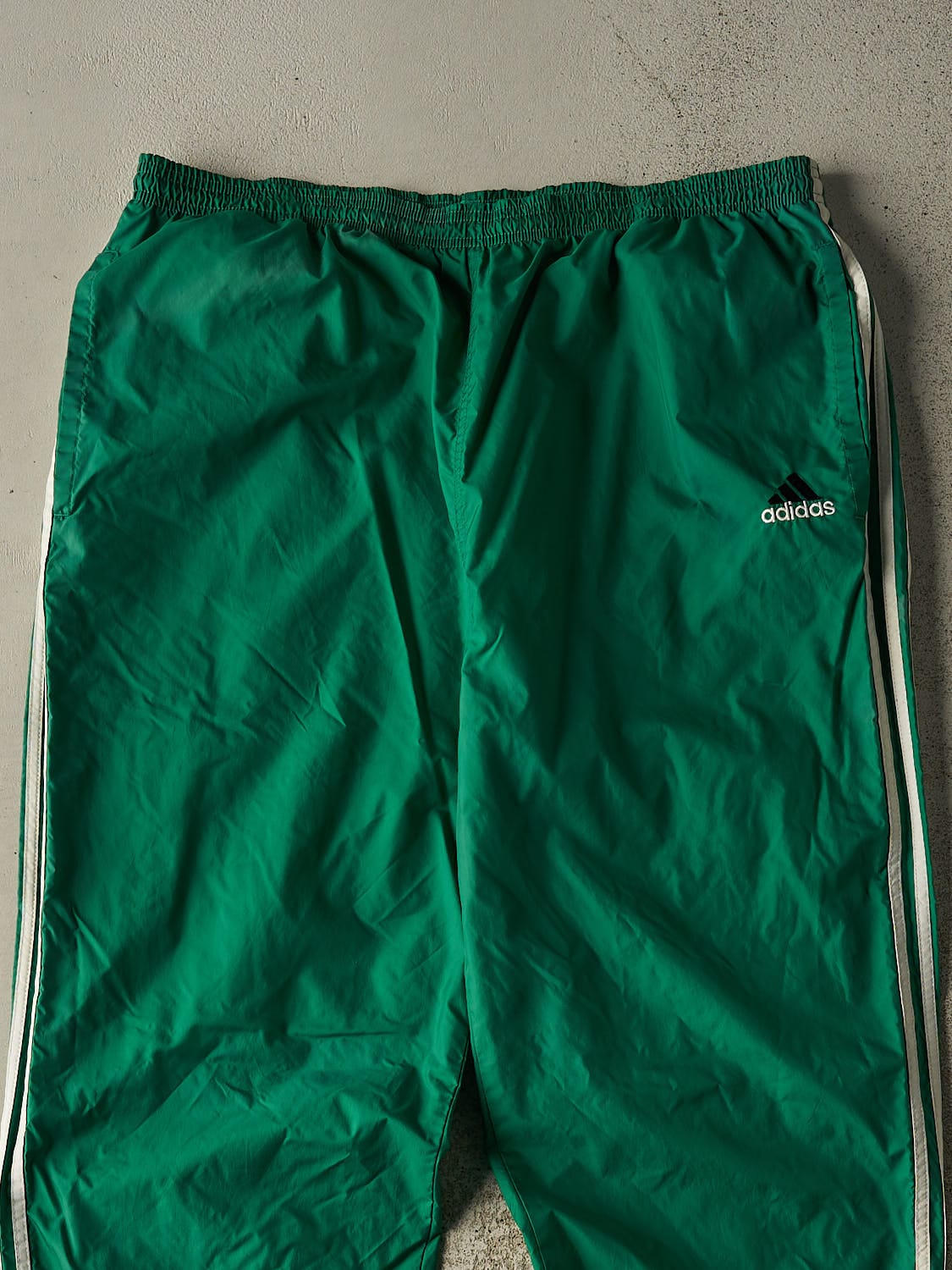 Vintage 90s Green Adidas Track Pants (36x32.5)