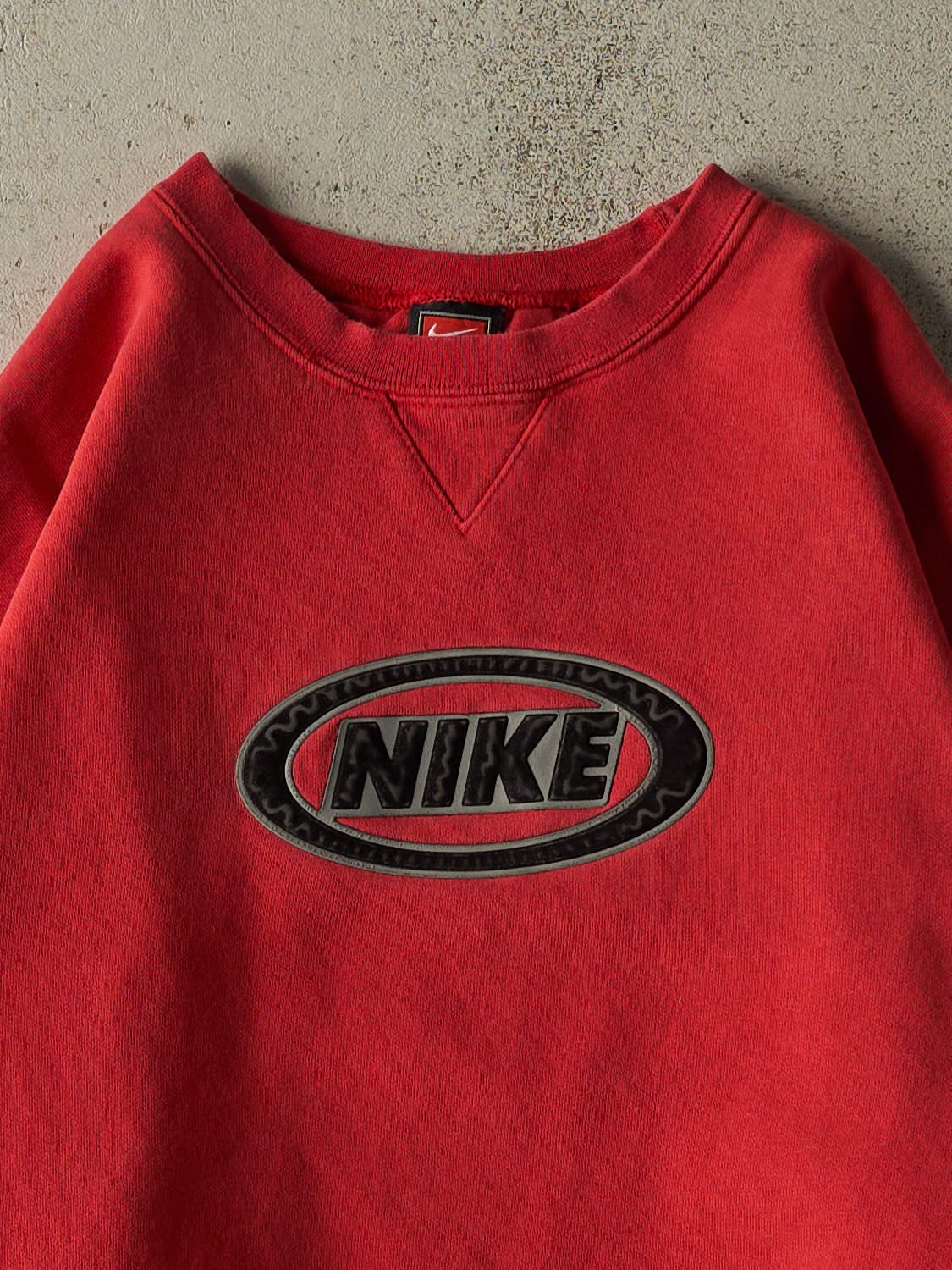 Vintage Y2K Red Nike Logo Crewneck (L)
