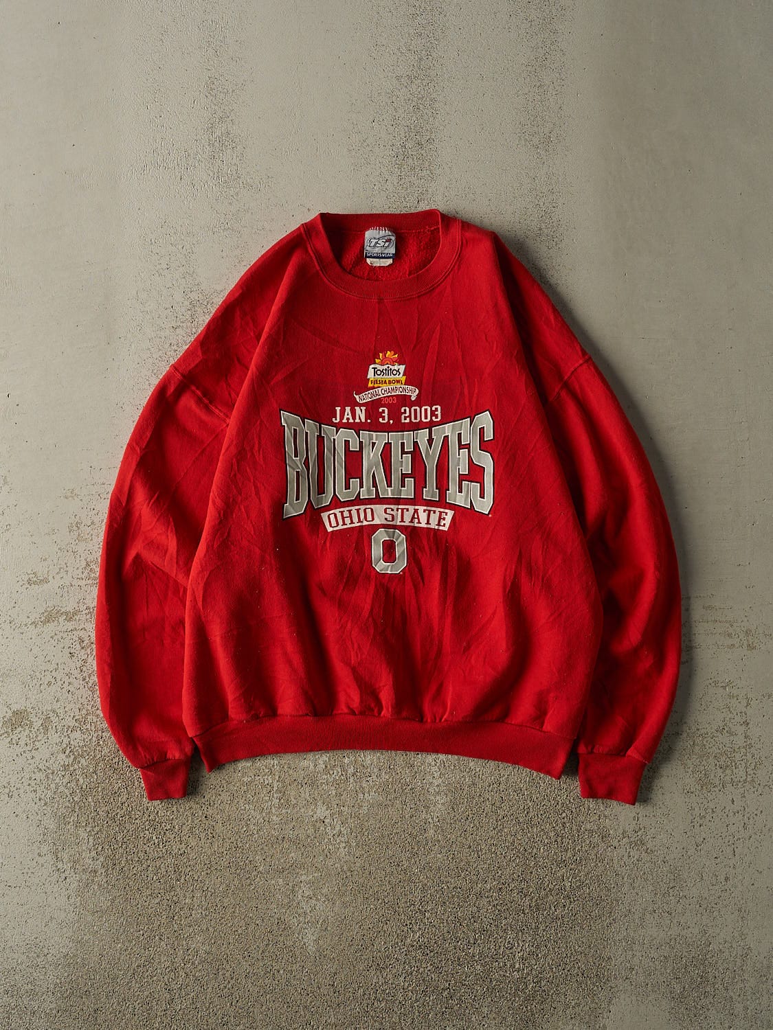 Vintage 03' Red Ohio State Buckeyes Fiesta Bowl Crewneck (XL/XXL)