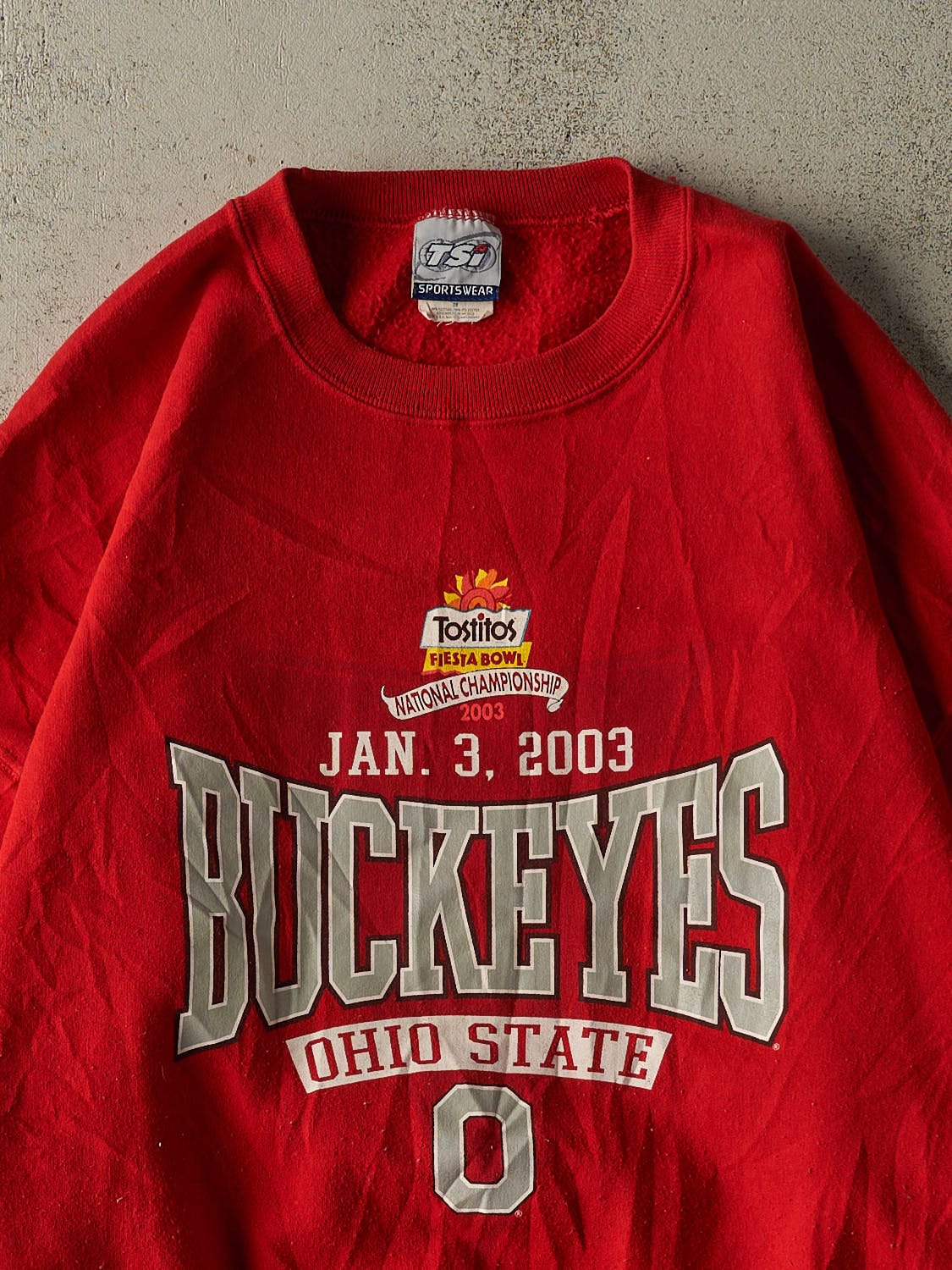 Vintage 03' Red Ohio State Buckeyes Fiesta Bowl Crewneck (XL/XXL)