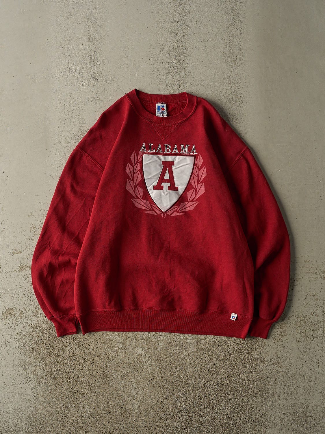 Vintage 90s Burgundy Russell Athletic University of Alabama Embroidered Crewneck (L/XL)