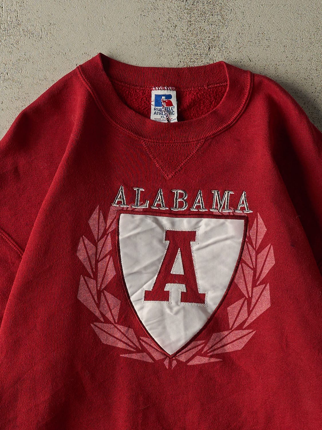 Vintage 90s Burgundy Russell Athletic University of Alabama Embroidered Crewneck (L/XL)