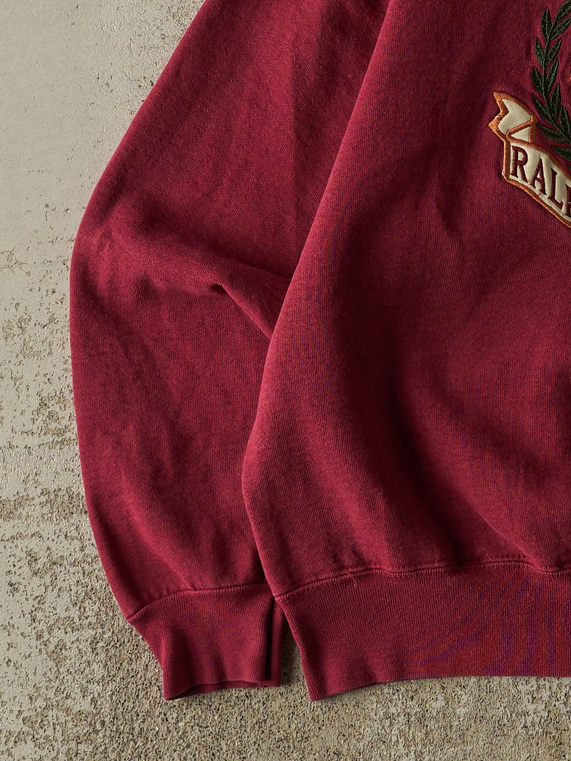 Vintage 90s Burgundy Polo Embroidered Crewneck (S)