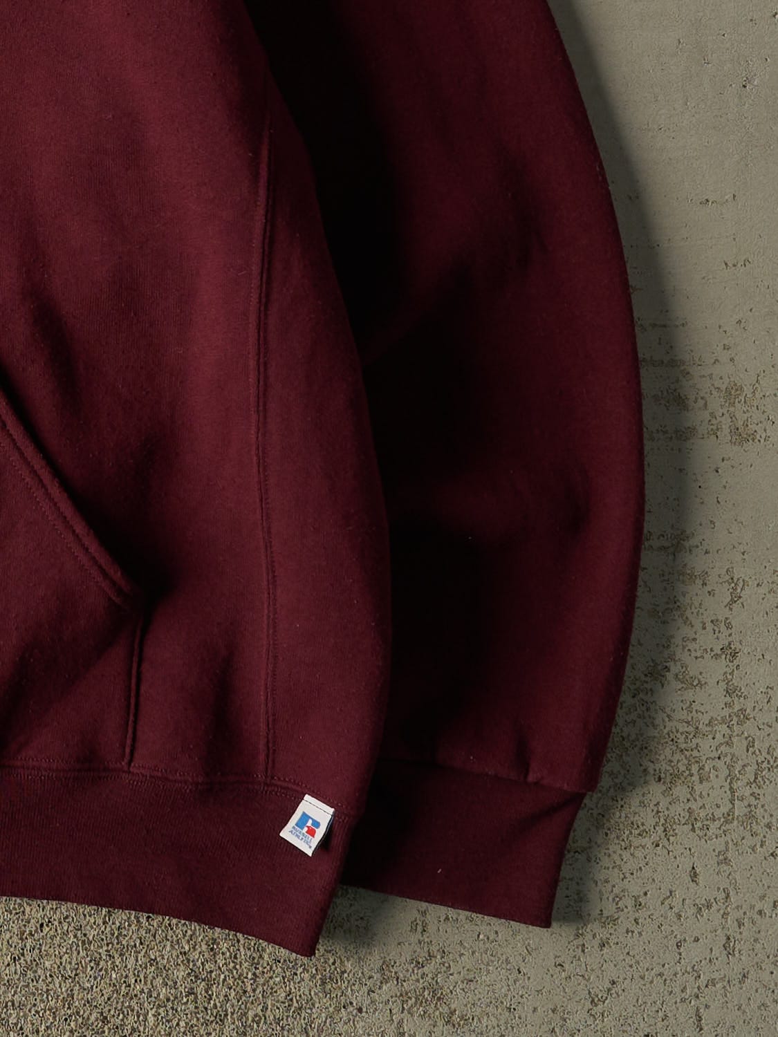 Vintage Y2K Burgundy Russell Athletic Bombers Hockey Hoodie (XXL/XXXL)