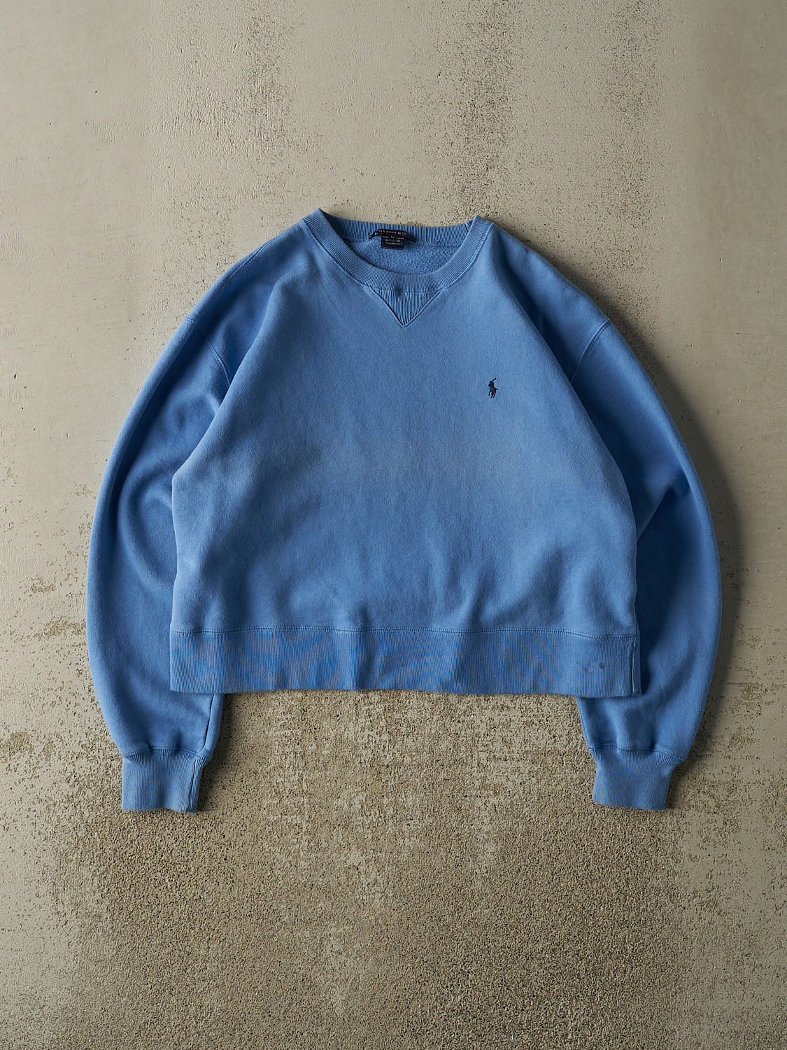 Vintage 90s Baby Blue Polo Embroidered Crewneck (XS/S)