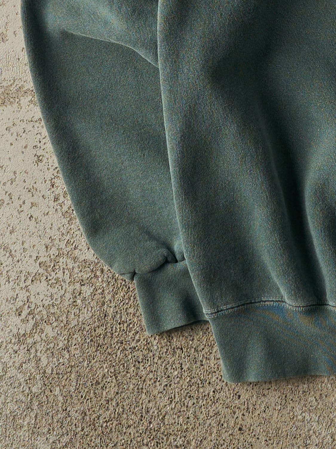 Vintage 90s Washed Green Bucknell University Embroidered Crewneck (M/L)
