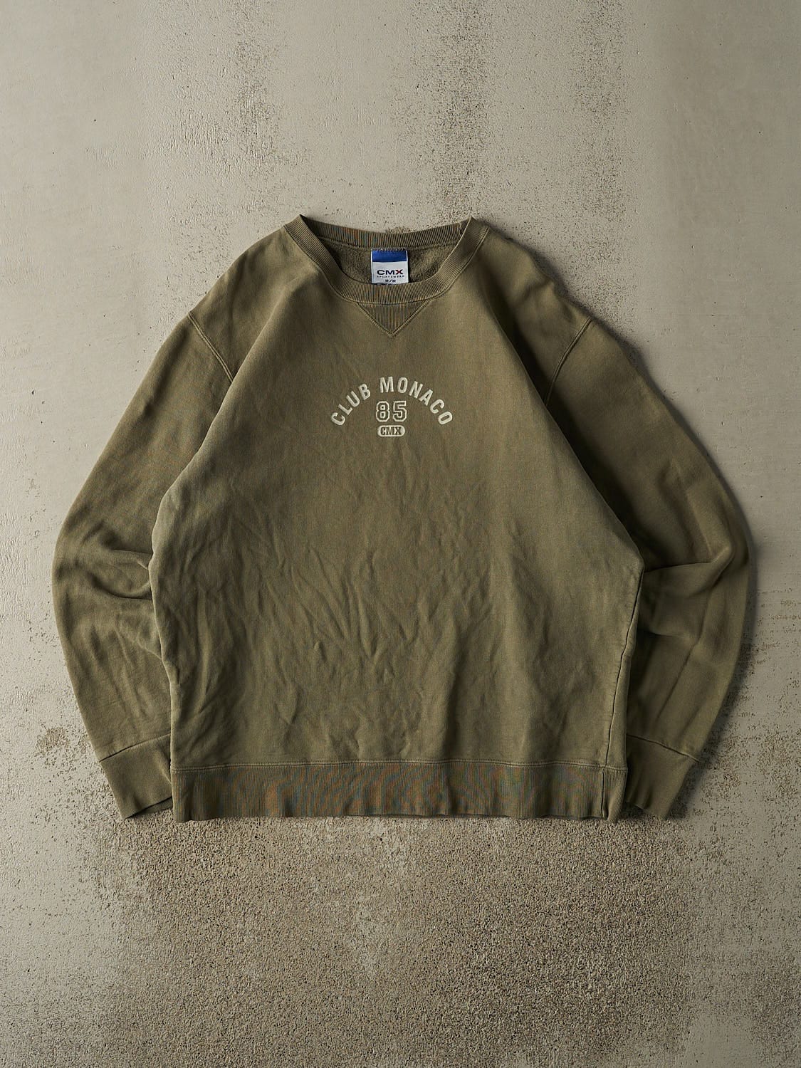 Vintage 90s Sun Faded Green Club Monaco Crewneck (XL)