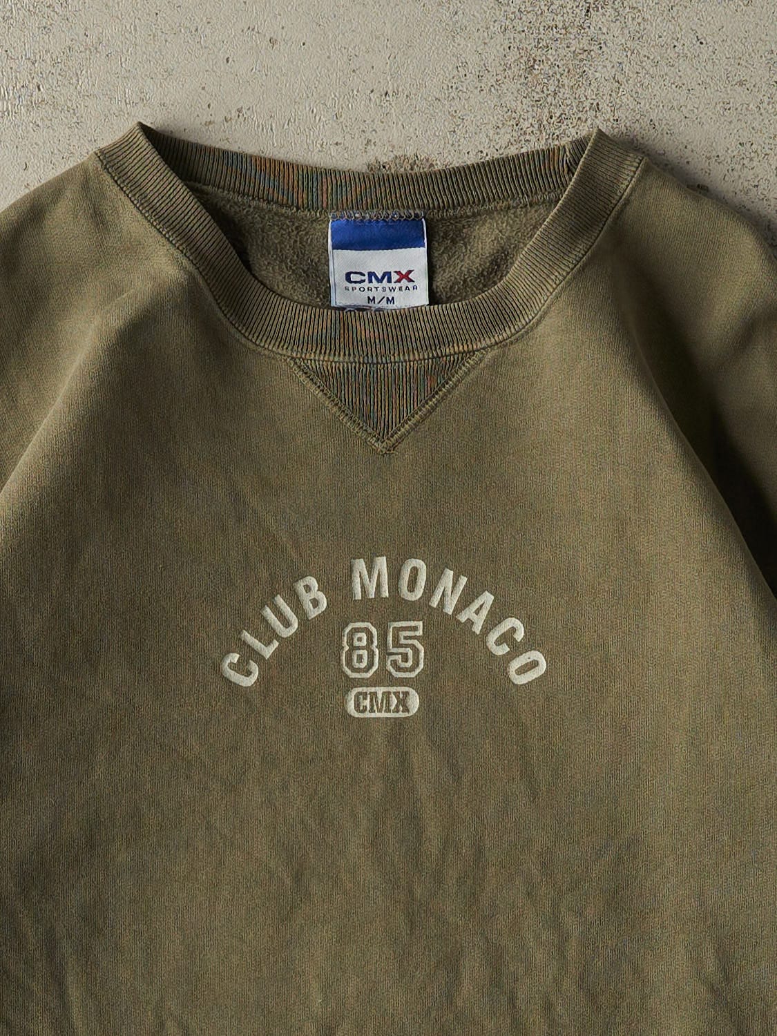 Vintage 90s Sun Faded Green Club Monaco Crewneck (XL)