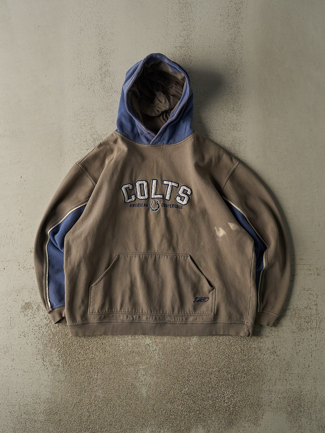 Vintage 90s Grey & Blue Indianapolis Colts Reebok Hoodie (XL/XXL)