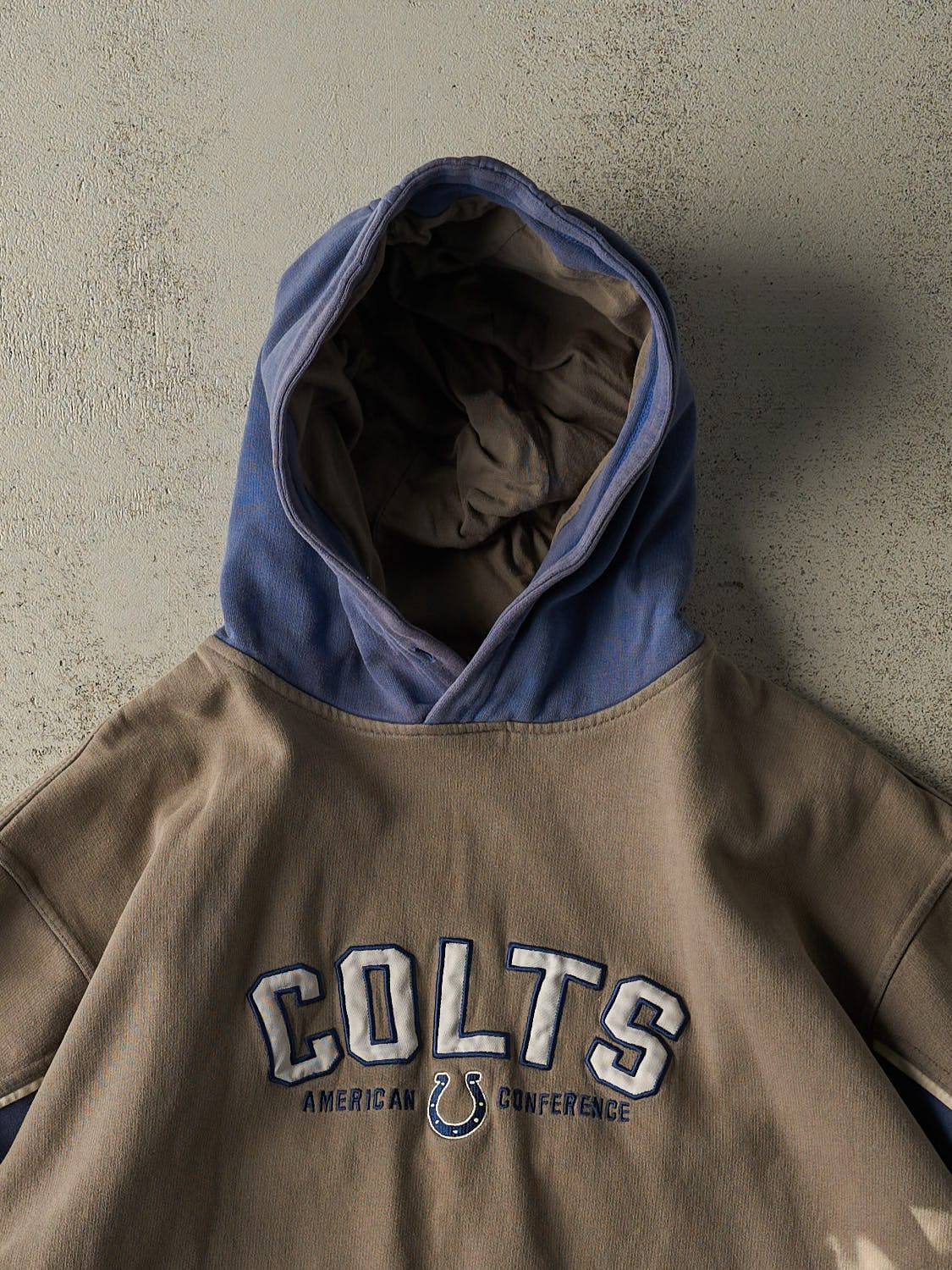 Vintage 90s Grey & Blue Indianapolis Colts Reebok Hoodie (XL/XXL)