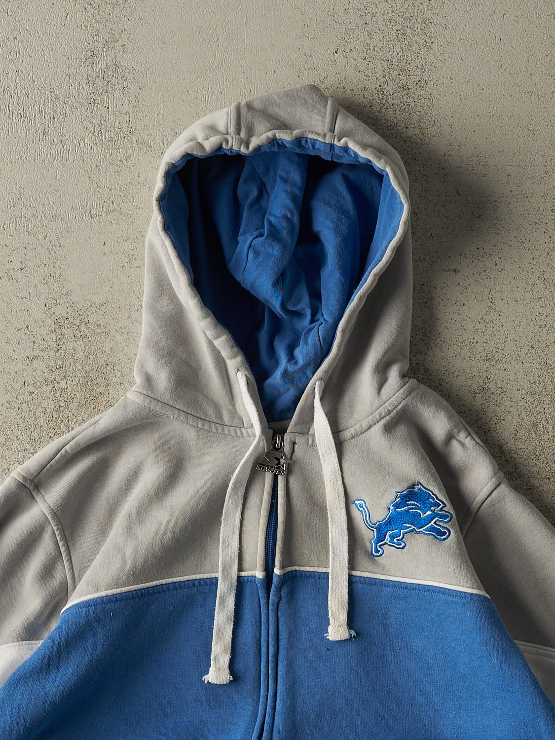 Vintage Y2K Blue & Grey Detroit Lions Hoodie (M/L)