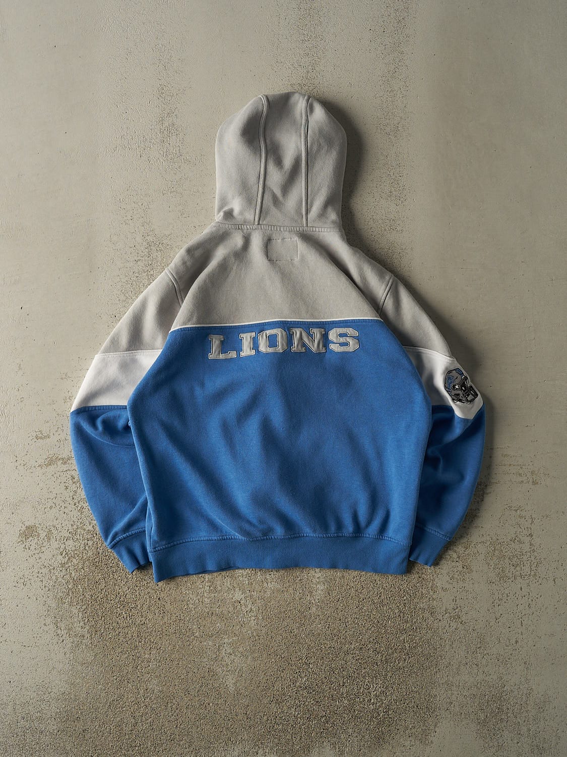 Vintage Y2K Blue & Grey Detroit Lions Hoodie (M/L)