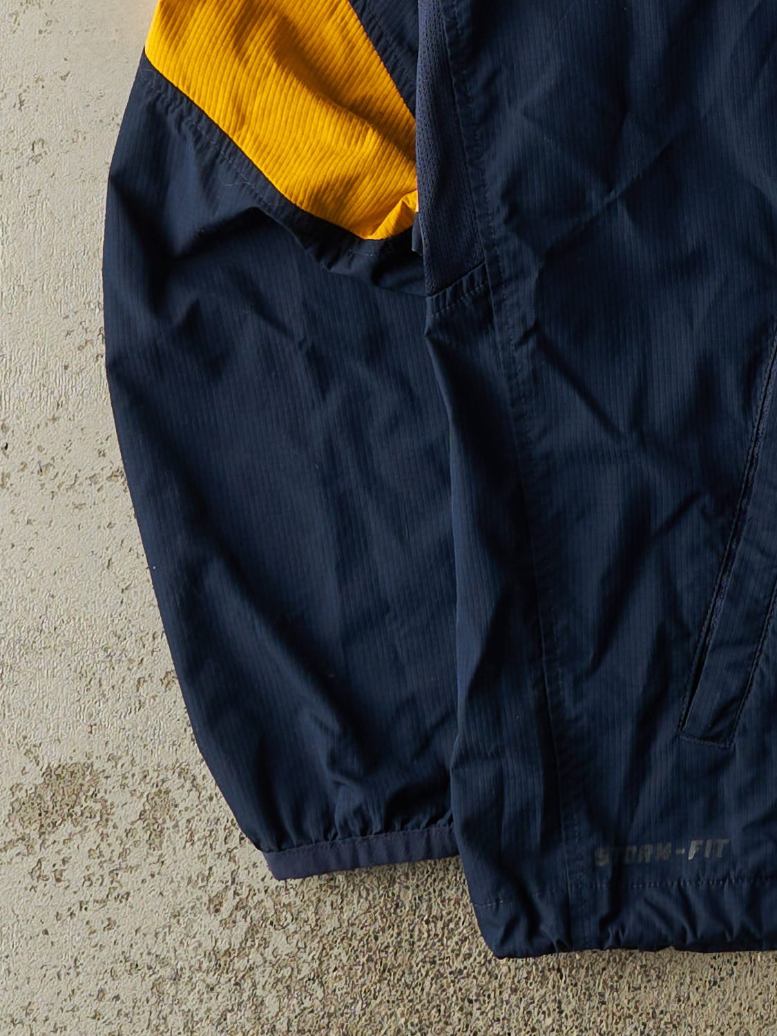 Vintage Y2K Navy Blue Nike West Virginia University Quarter Zip Track Jacket (L/XL)