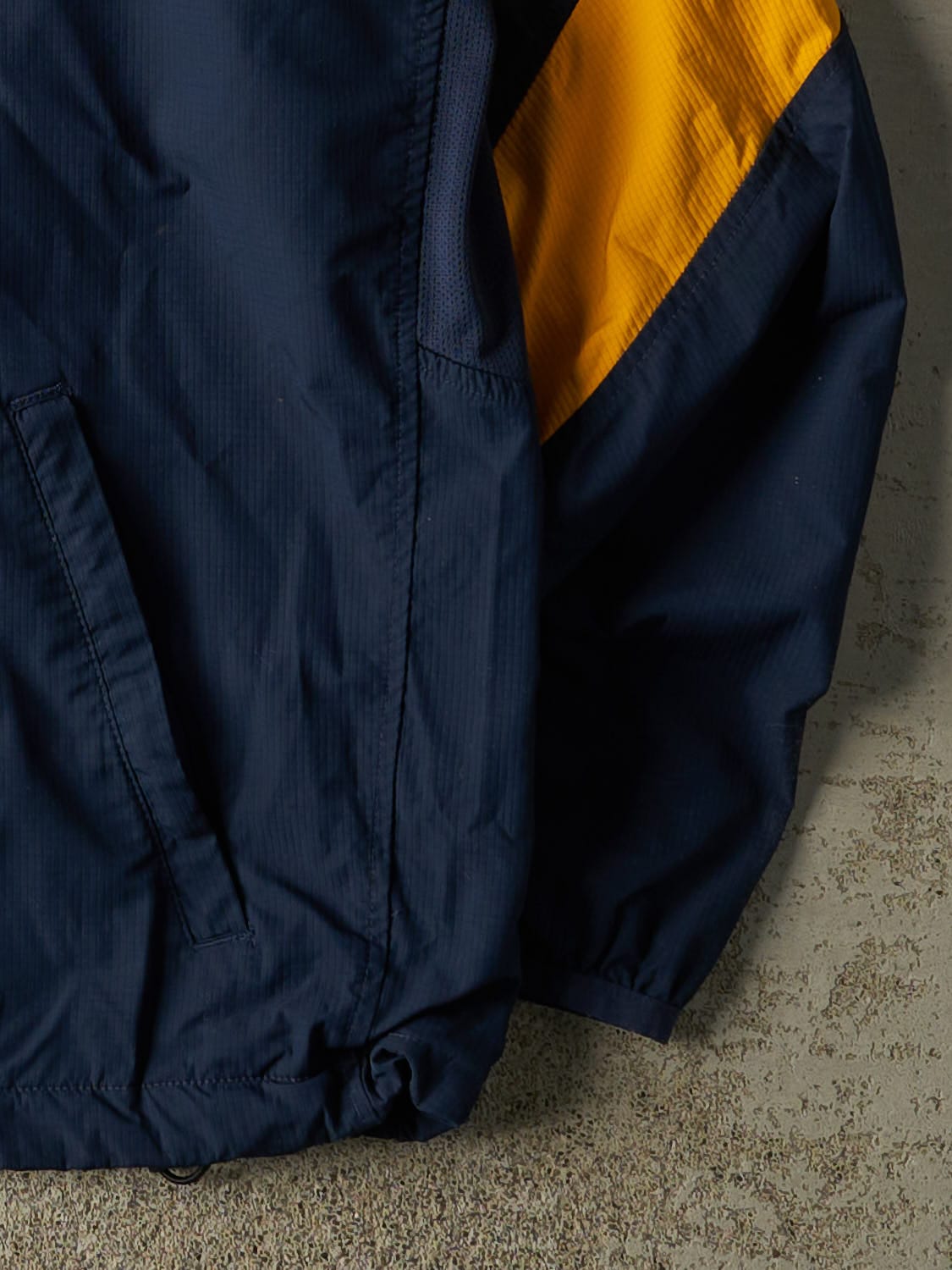 Vintage Y2K Navy Blue Nike West Virginia University Quarter Zip Track Jacket (L/XL)