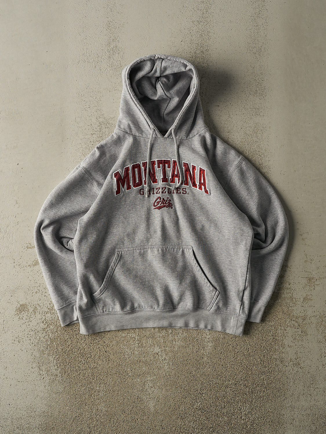 Vintage 90s Grey University of Montana Grizzlies Embroidered Hoodie (XS/S)