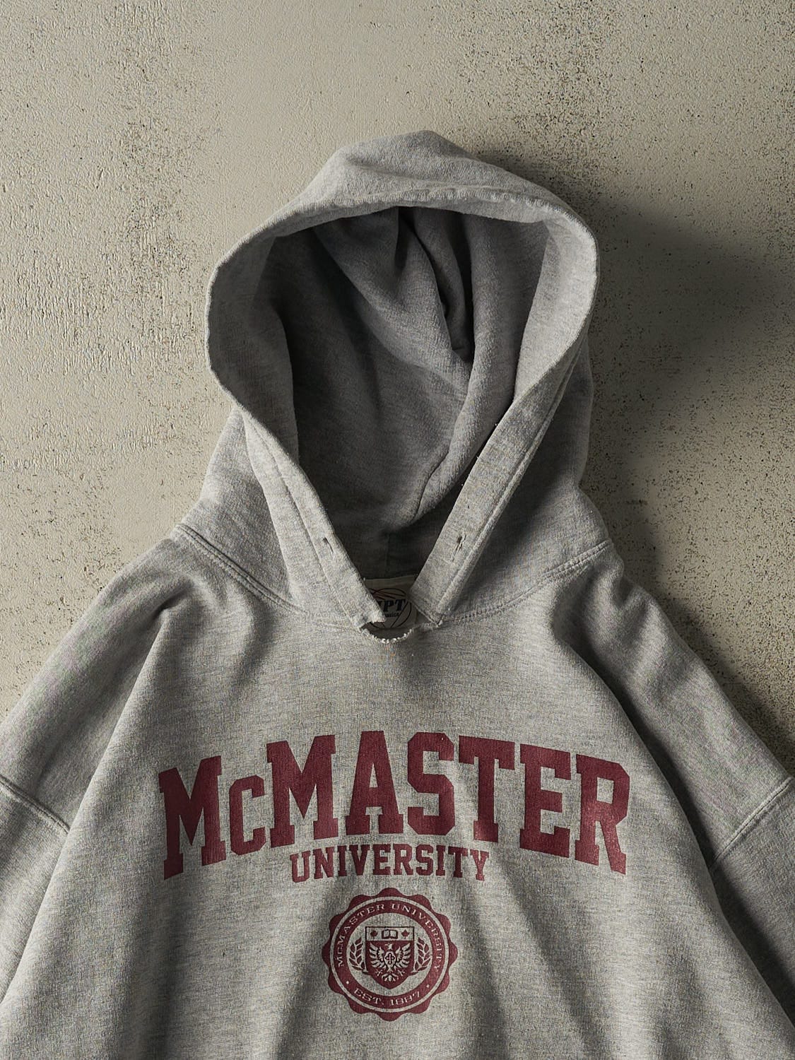 Vintage Y2K Grey McMaster University Hoodie (L)