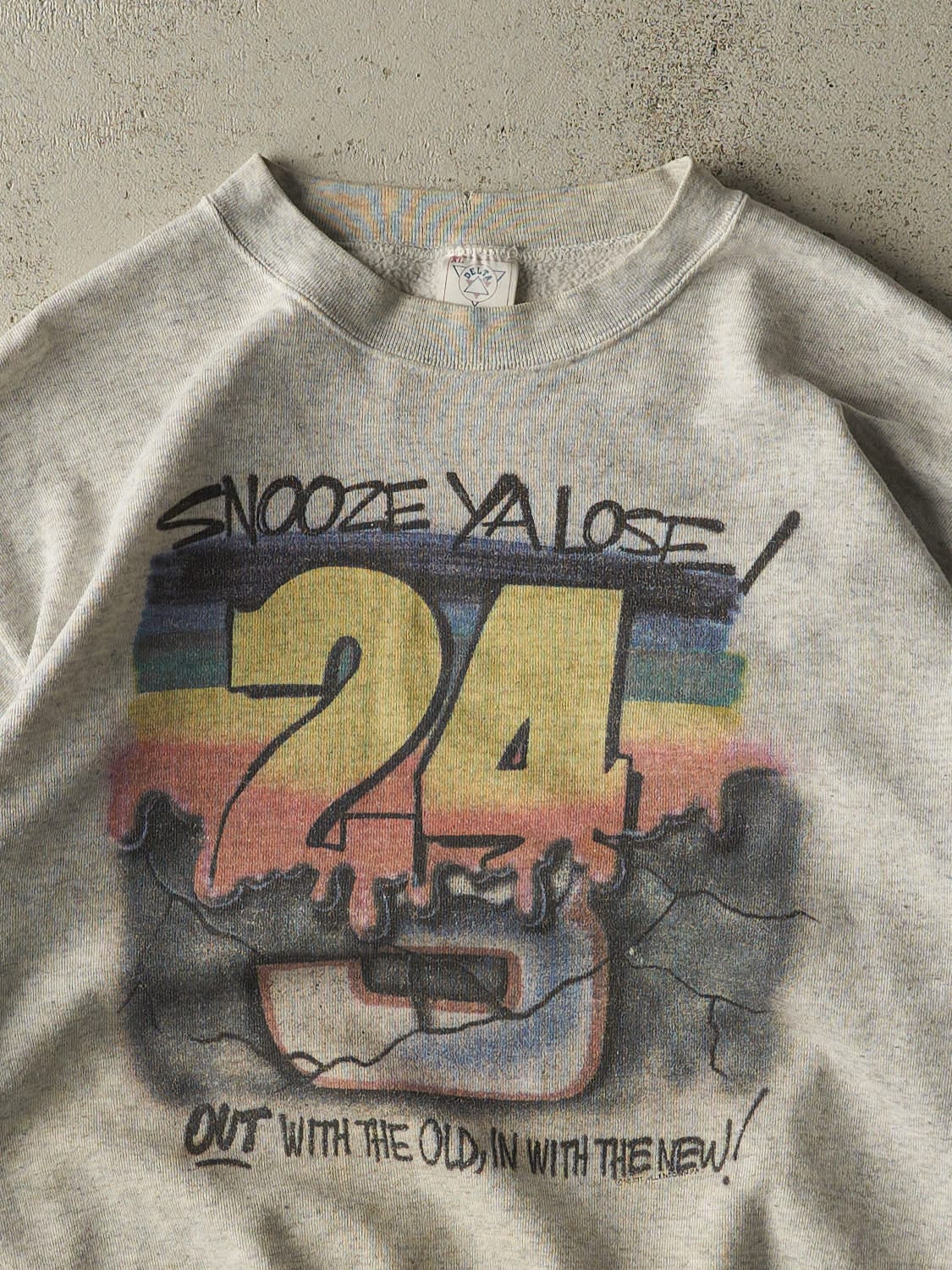 Vintage 90s Heather Grey Jeff Gordon "Snooze Ya Lose" Nascar Racing Crewneck (M/L)