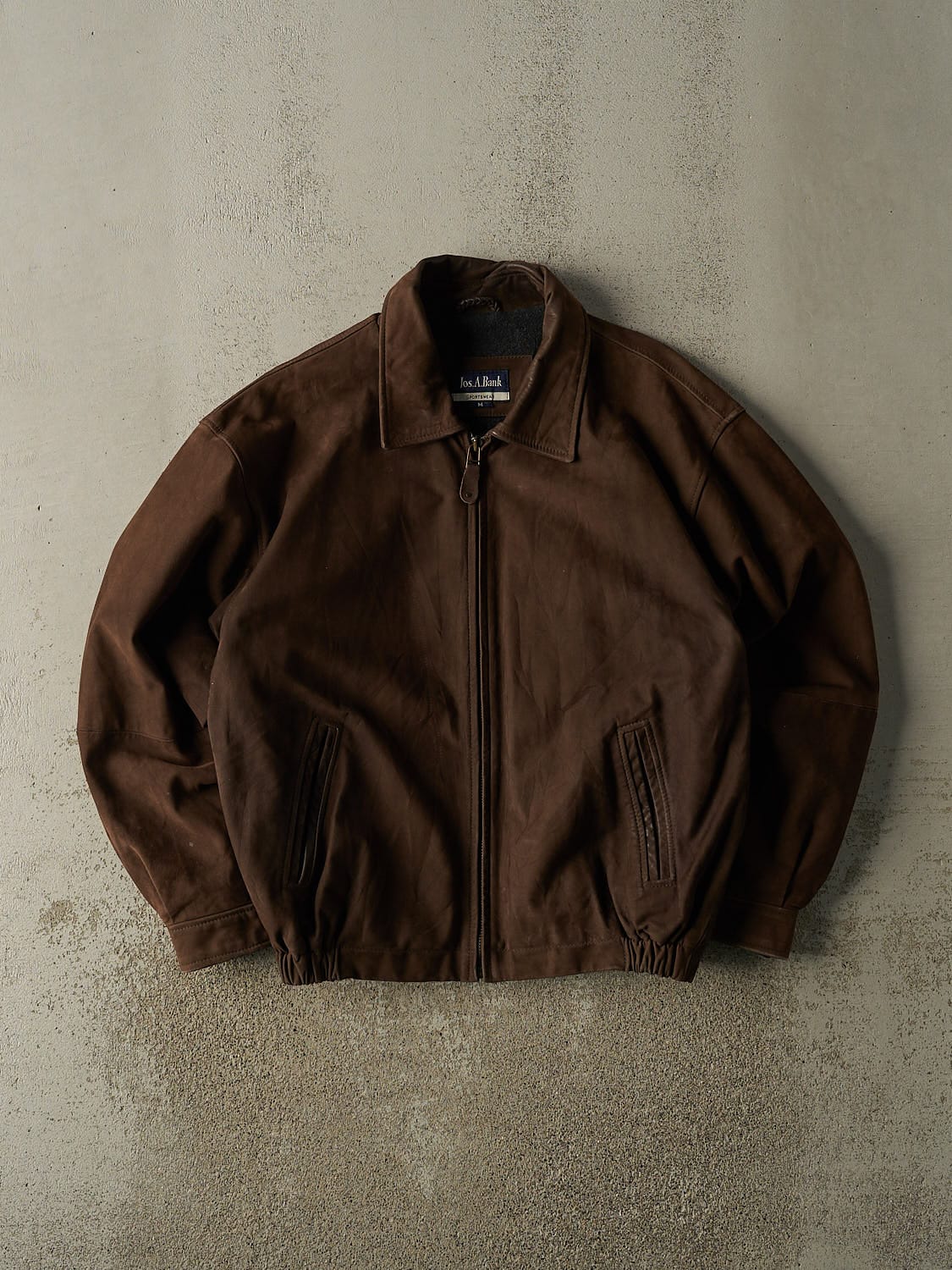 Vintage 90s Brown Suede Leather Jacket (M/L)