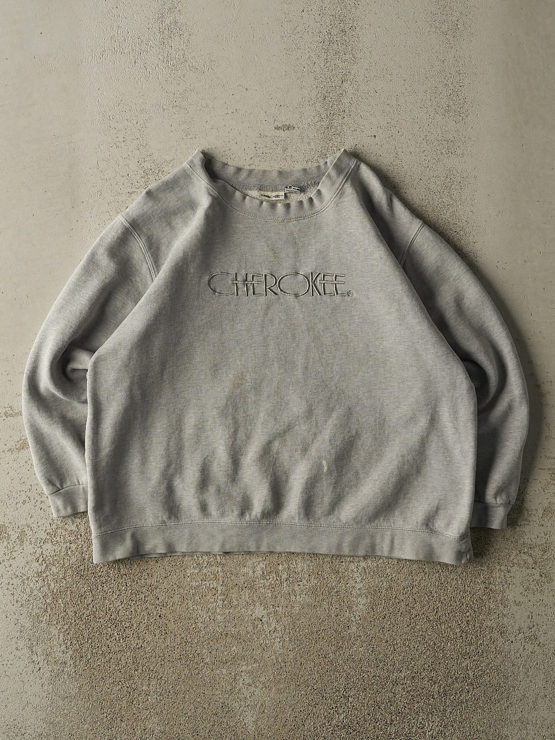 Vintage Y2K Grey Cherokee Embroidered Crewneck (S/M)