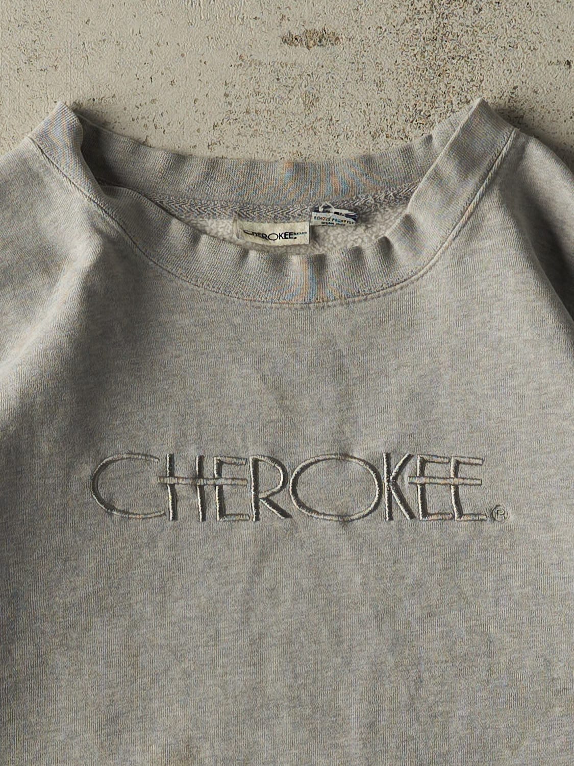 Vintage Y2K Grey Cherokee Embroidered Crewneck (S/M)