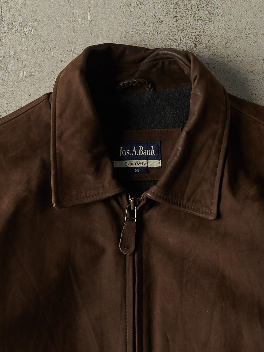Vintage 90s Brown Suede Leather Jacket (M/L)