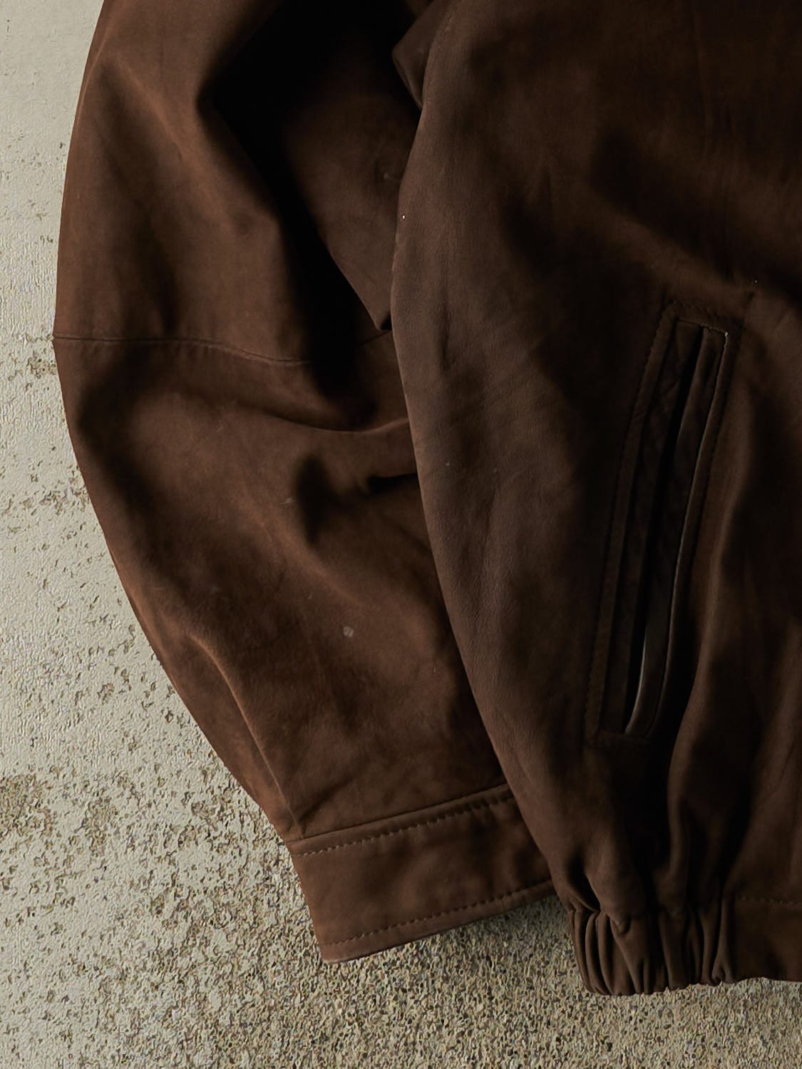 Vintage 90s Brown Suede Leather Jacket (M/L)
