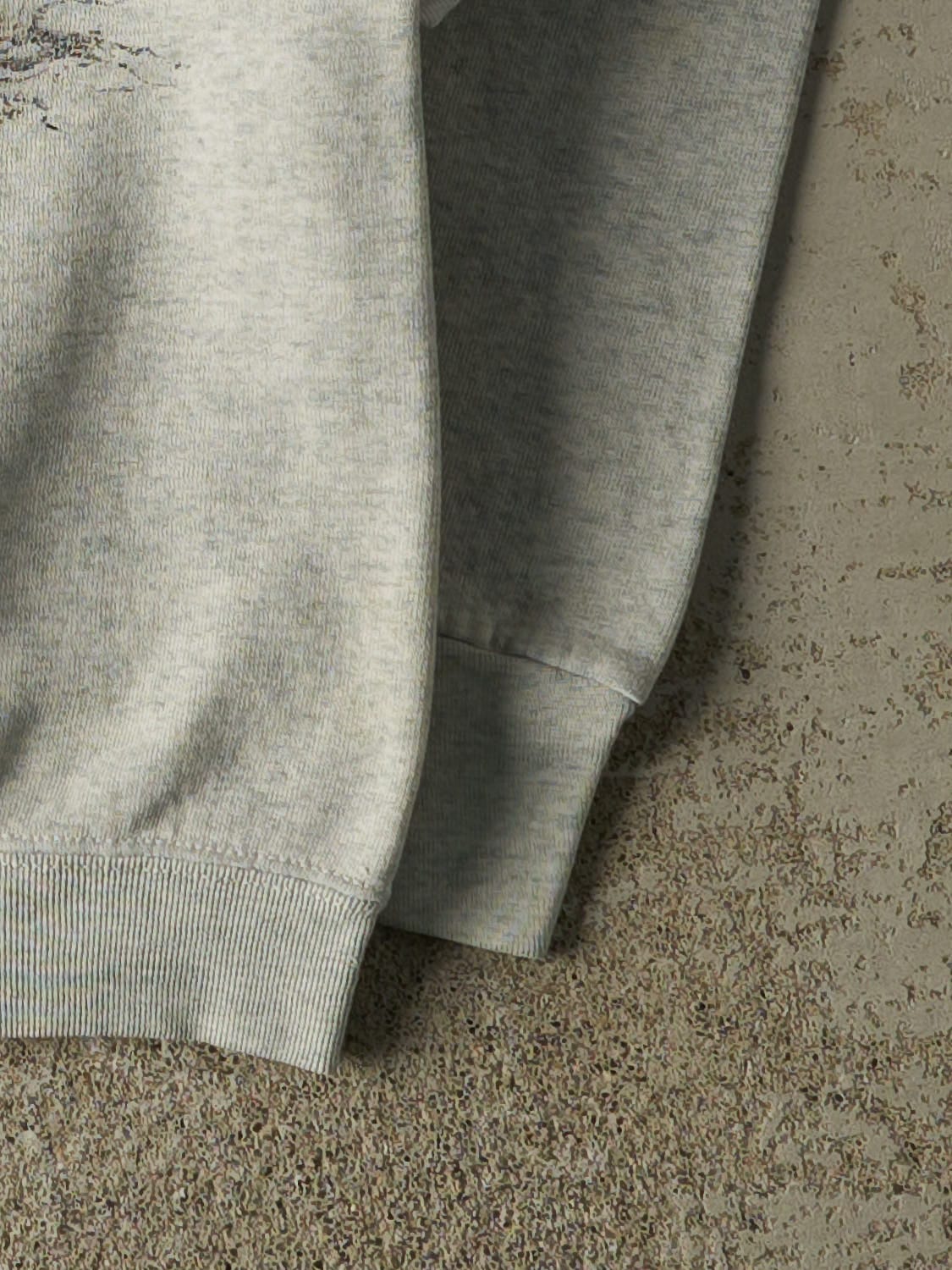 Vintage 90s Heather Grey Deer Nature Crewneck (M)