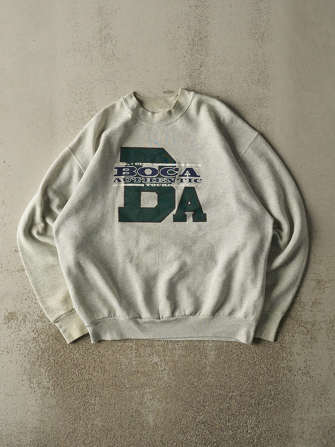 Vintage 90s Heather Grey Boca Authentic Crewneck (L)