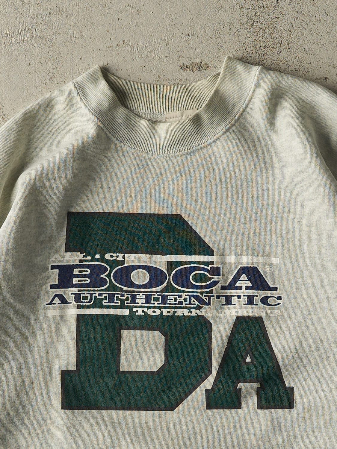 Vintage 90s Heather Grey Boca Authentic Crewneck (L)