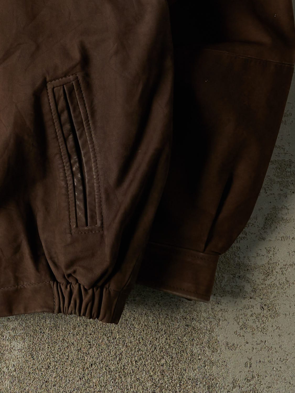 Vintage 90s Brown Suede Leather Jacket (M/L)