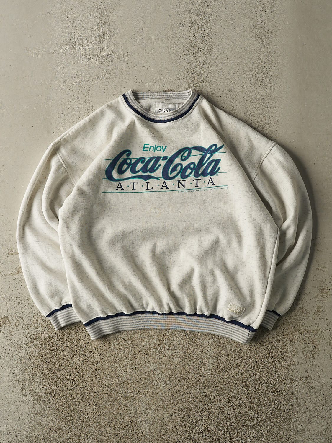 Vintage 90' Heather Grey Coca Cola Atlanta Crewneck (L)