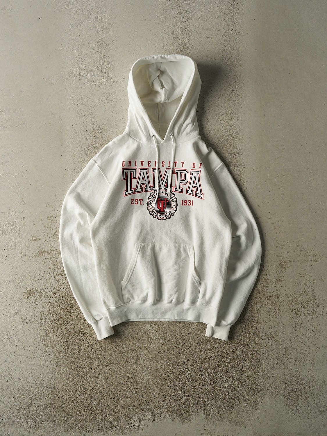 Vintage 90s White Champion University of Tampa Hoodie (S)
