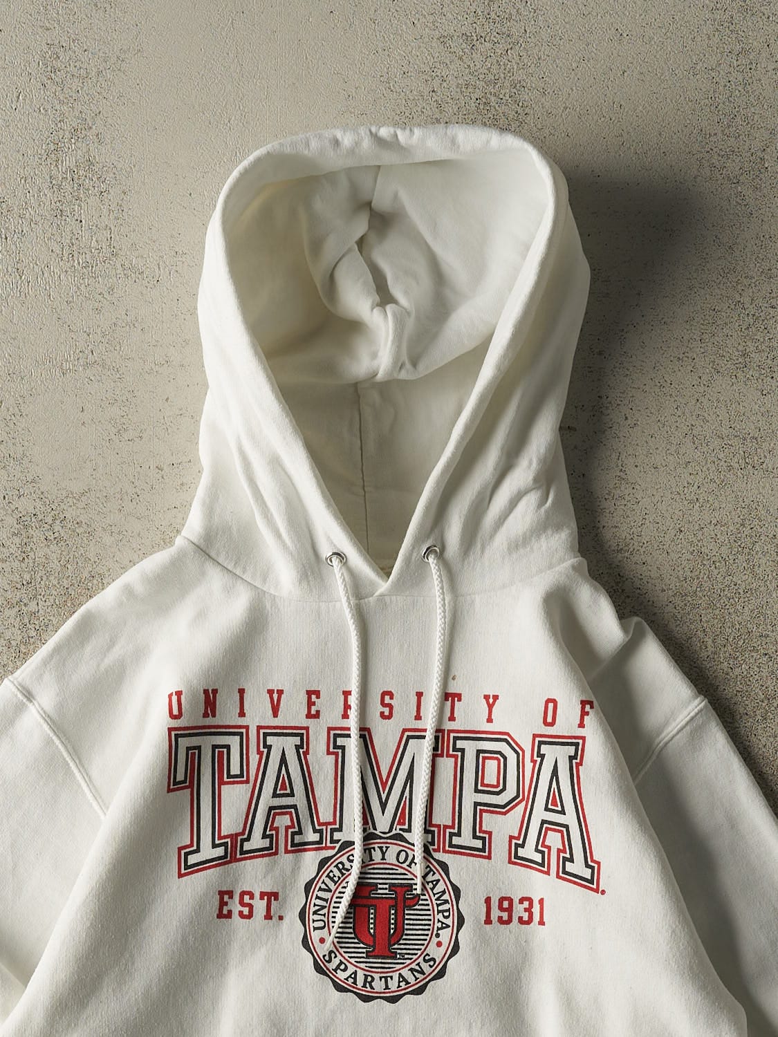 Vintage 90s White Champion University of Tampa Hoodie (S)