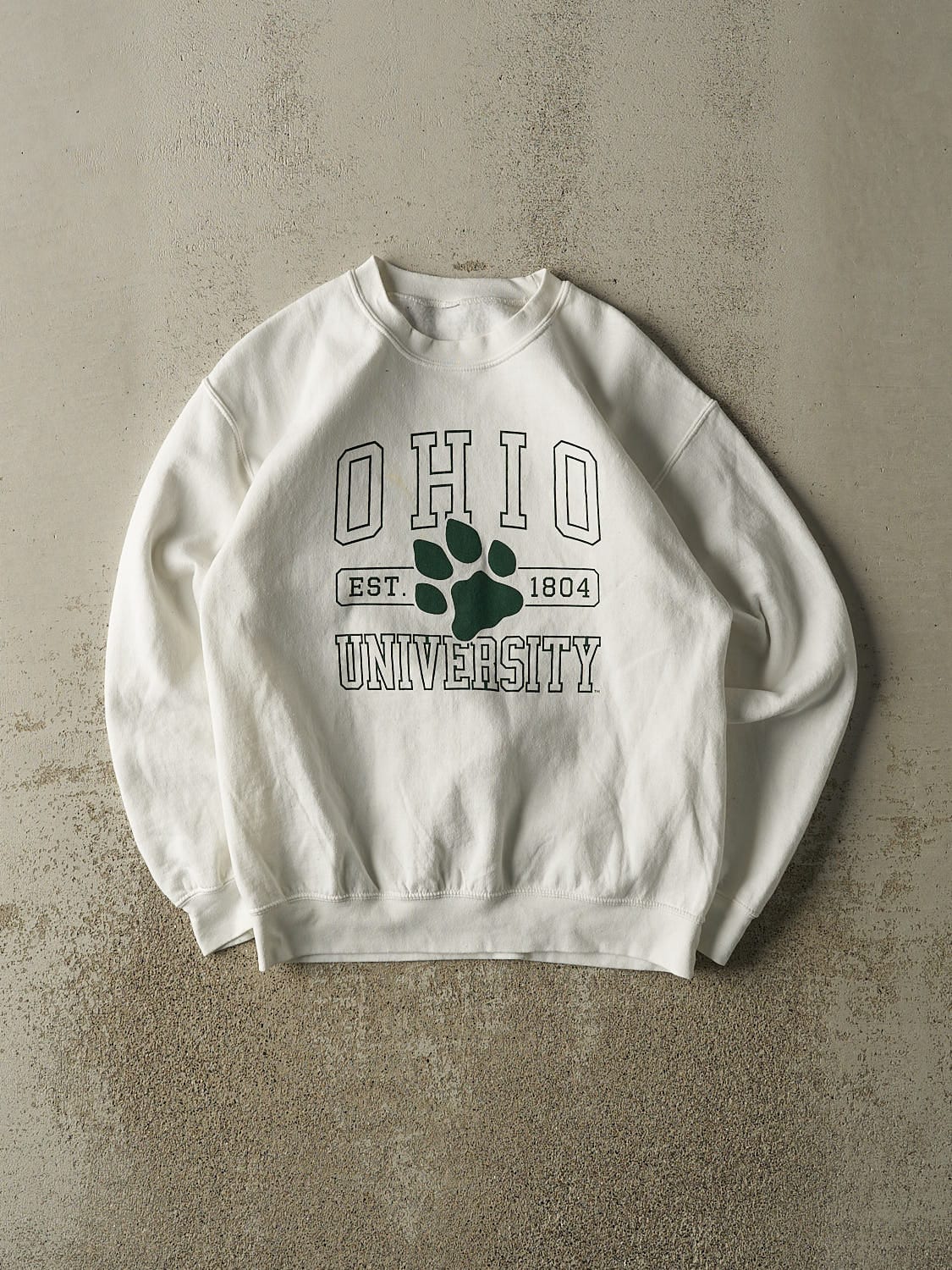 Vintage 90s White Ohio University Crewneck (S/M)