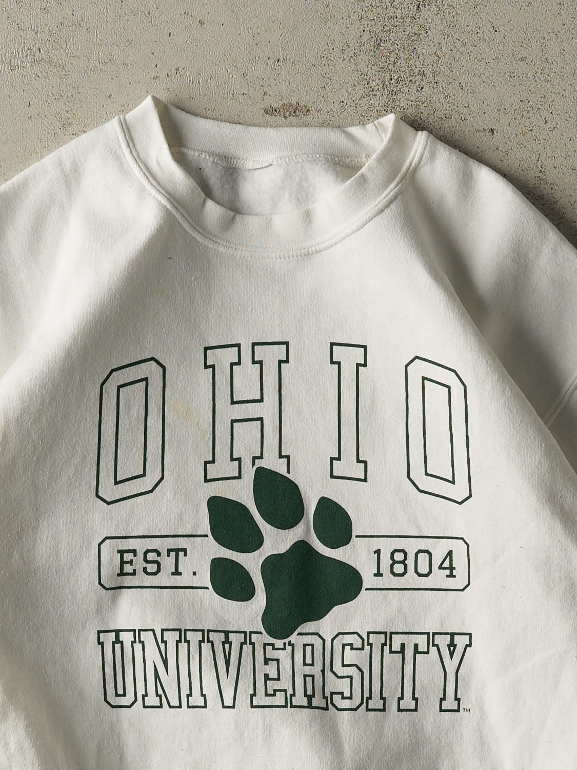 Vintage 90s White Ohio University Crewneck (S/M)