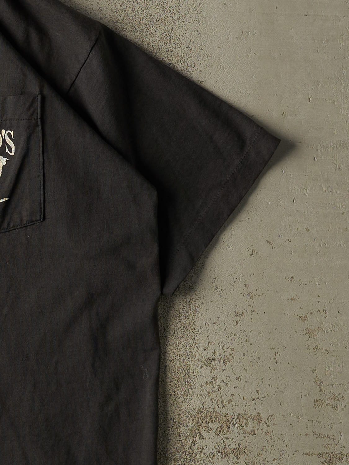 Vintage 80s Black Rano's Pocket Tee (L/XL)