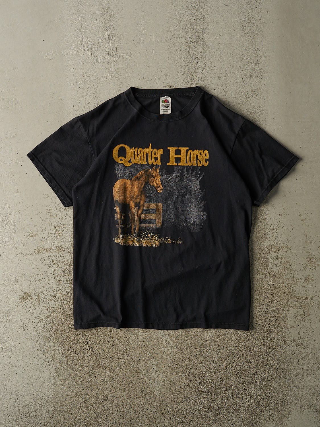 Vintage Y2K Black Quarter Horse Tee (L)