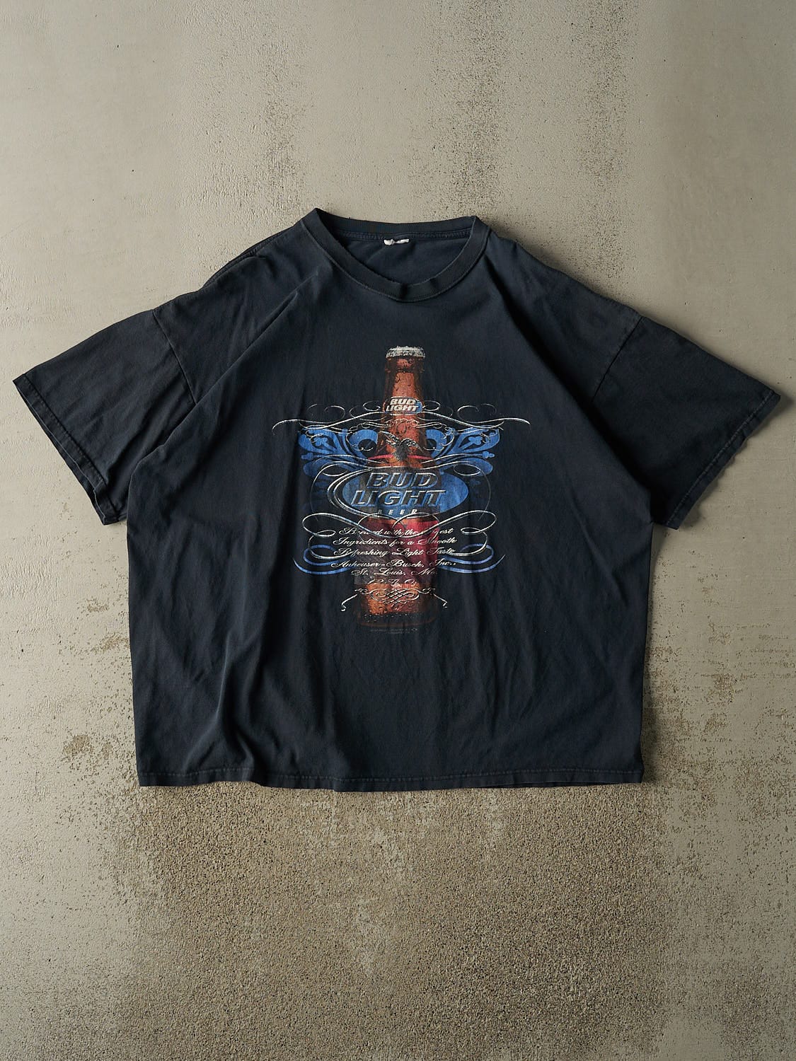 Vintage 07' Faded Black Bud Light Tee (XXL)