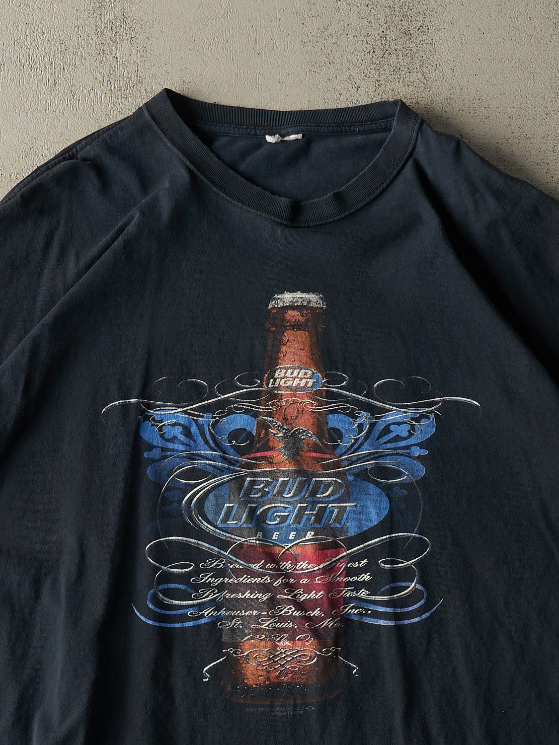 Vintage 07' Faded Black Bud Light Tee (XXL)