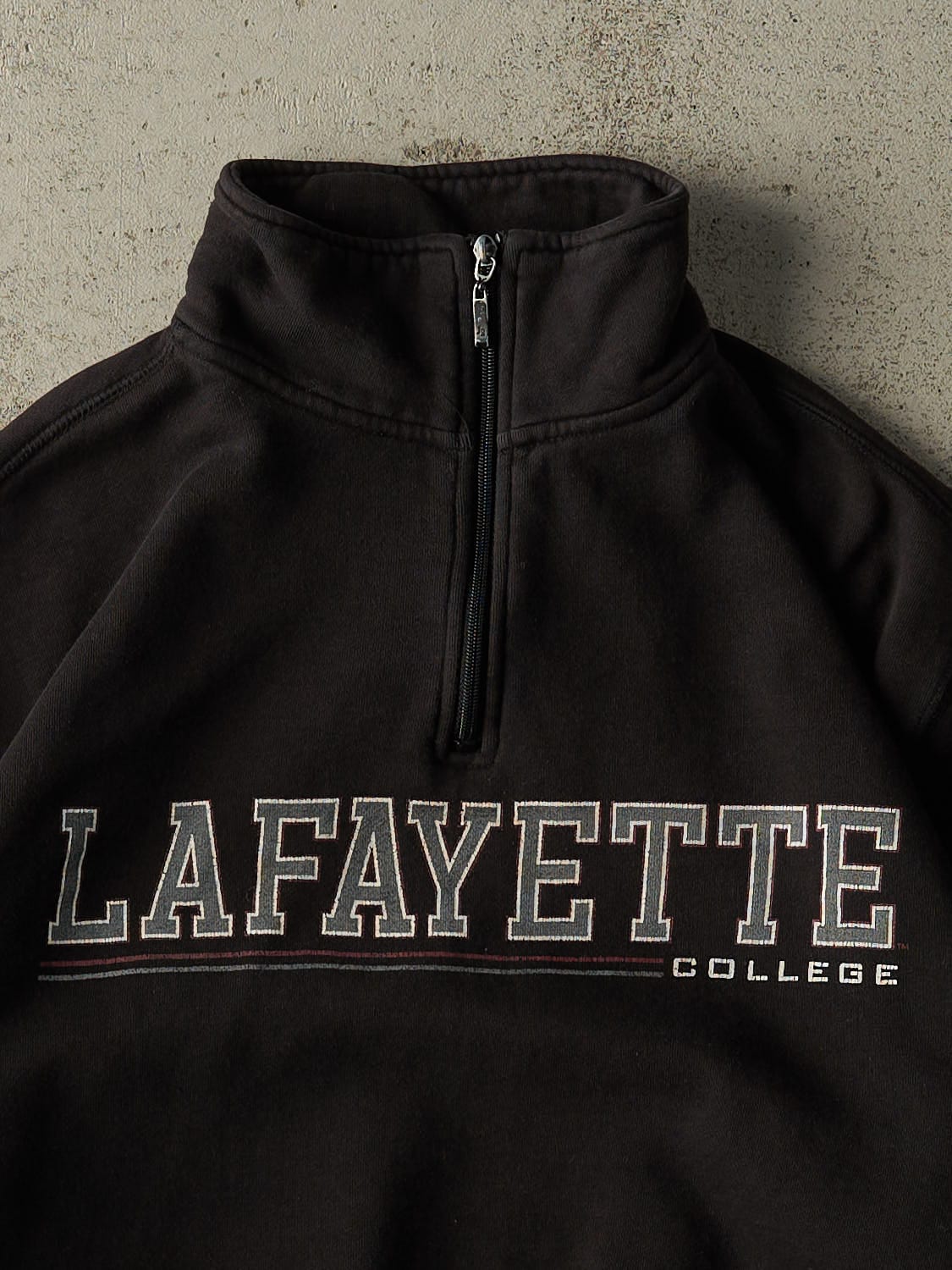 Vintage 90s Black Lafayette College Quarter Zip Sweater (S/M)