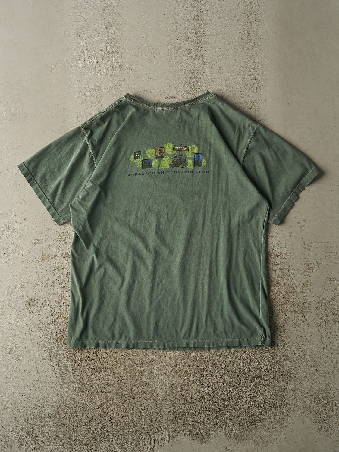 Vintage 08' Washed Green Zealand Falls Tee (XL/XXL)