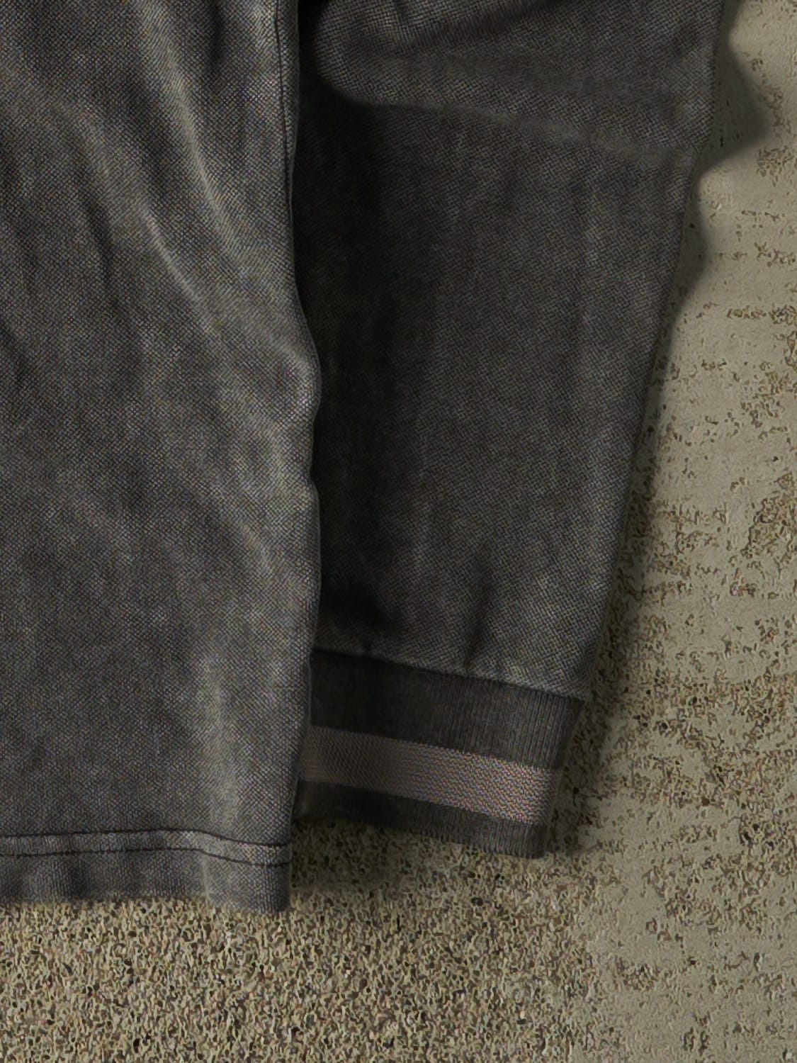 Vintage 90s Charcoal Grey Kappa Monaco Embroidered Quarter Button Long Sleeve (M/L)