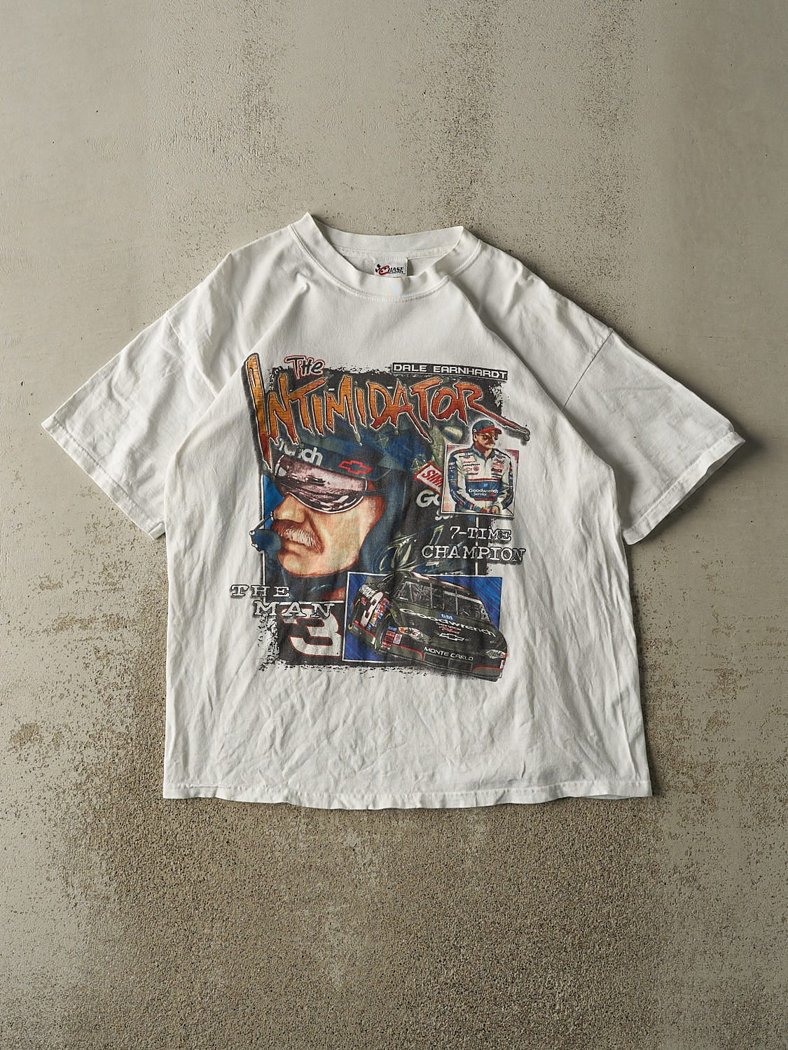 Vintage 90s White Dale Earnhardt Nascar Racing Tee (L)