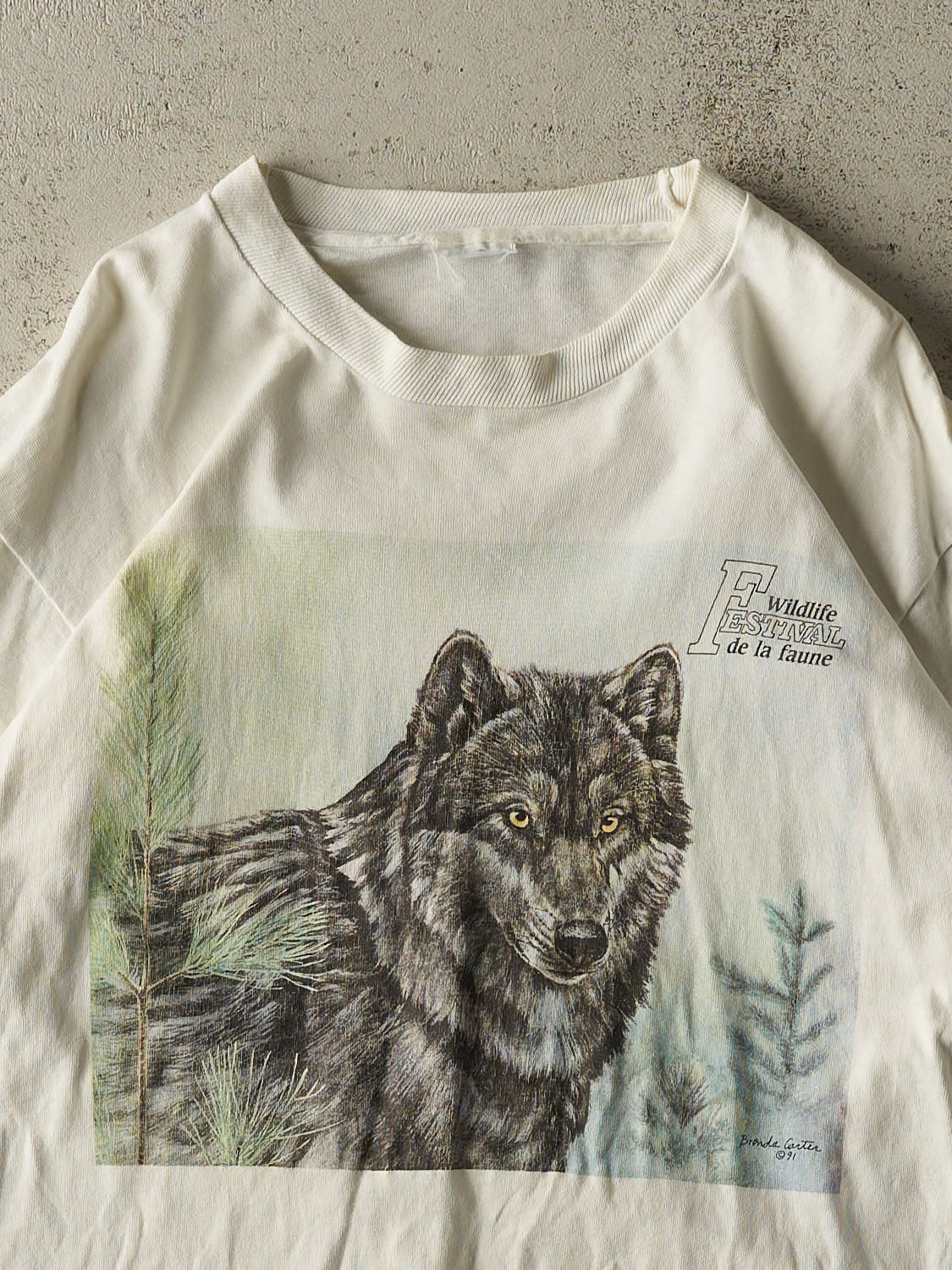Vintage 90s White Wolf Wildlife Festival Tee (S/M)