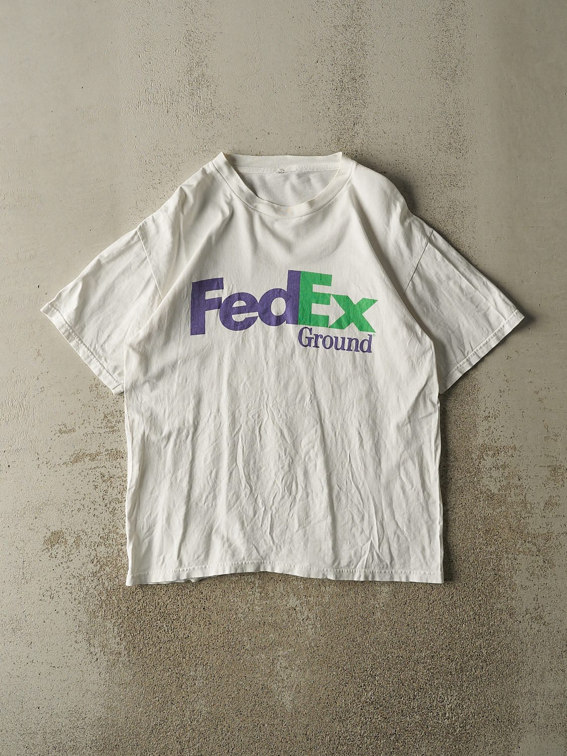 Vintage 90s White FedEx Ground Tee (L)