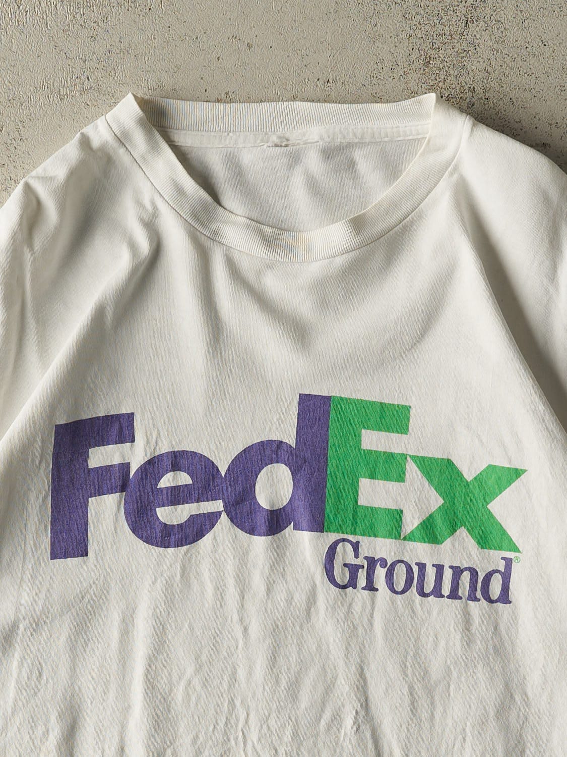 Vintage 90s White FedEx Ground Tee (L)