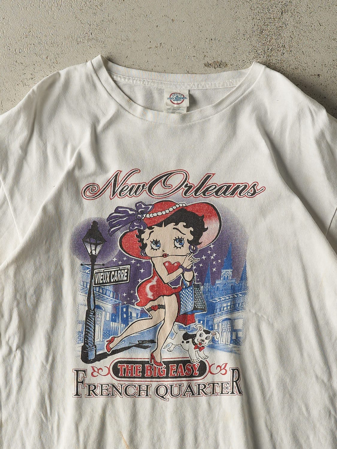 Vintage 03' White Betty Boop New Orleans Tee (M/L)