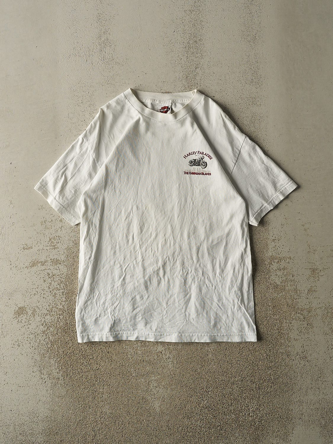 Vintage 96' White Harley Davidson Hawaiian Islands Tee (S/M)