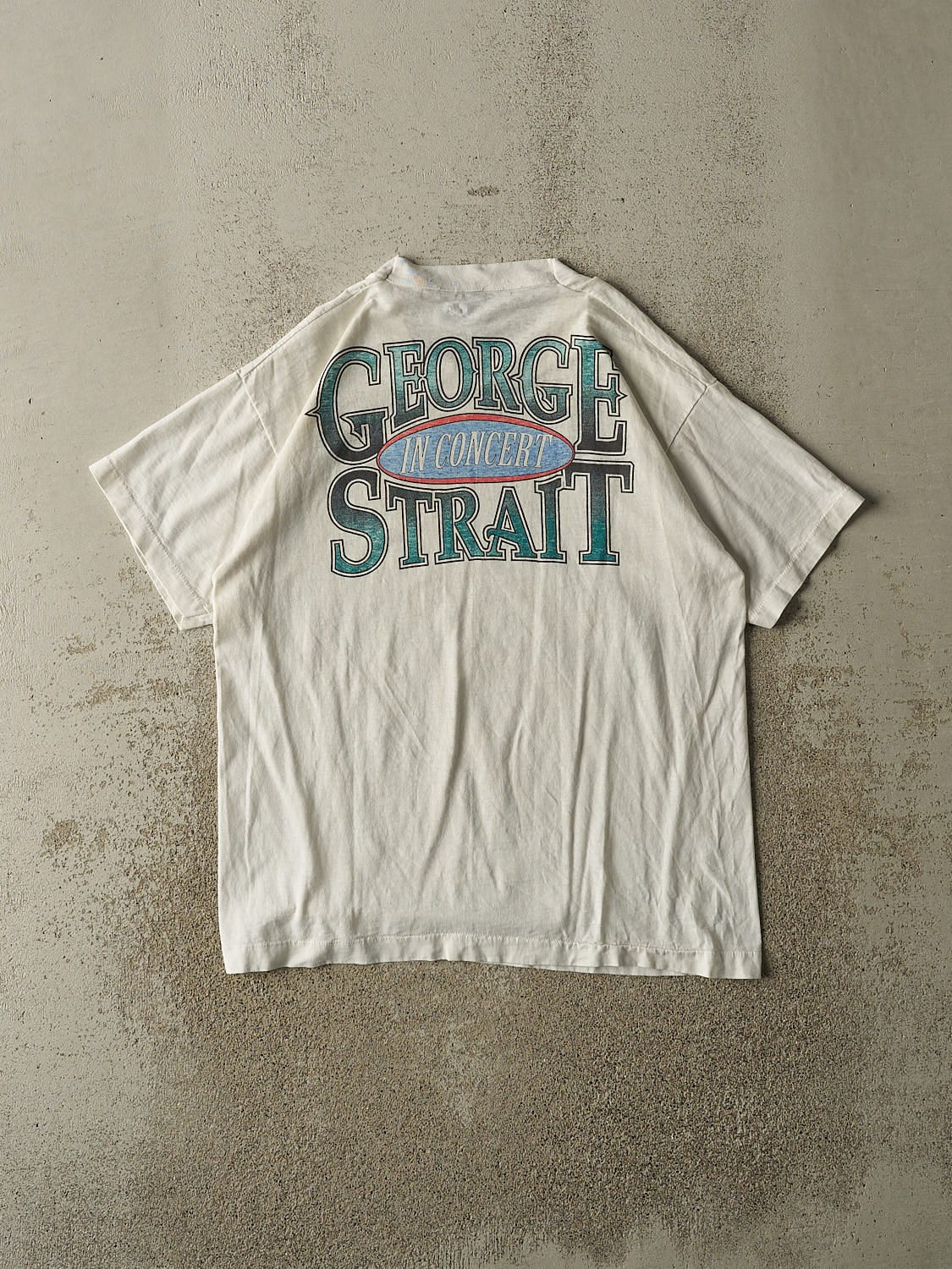 Vintage 80s White George Strait Tee (M/L)